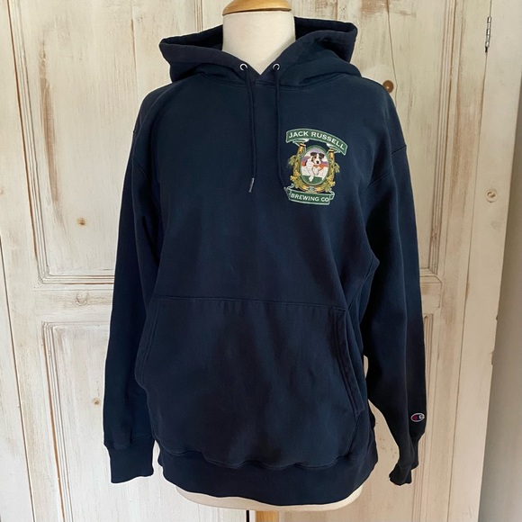 Jack Russell Brewing Co Champion Premium Reverse Weave Hoodie Sweatshirt Medium - Picture 3 of 16